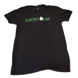 LUCKY AF PIPE‎ HITTERS UNION  T Shirt Mens Medium Black